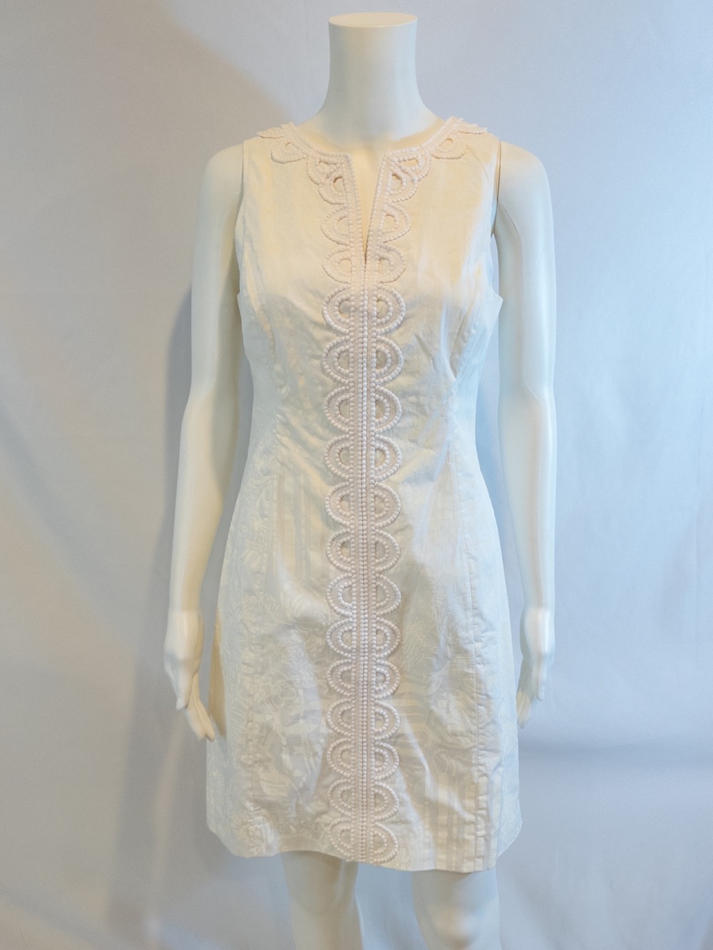 Lilly Pulitzer White Sleeveless Cotton Dress- size 2